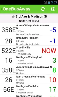 OneBusAway android App screenshot 1