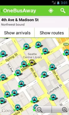 OneBusAway android App screenshot 2